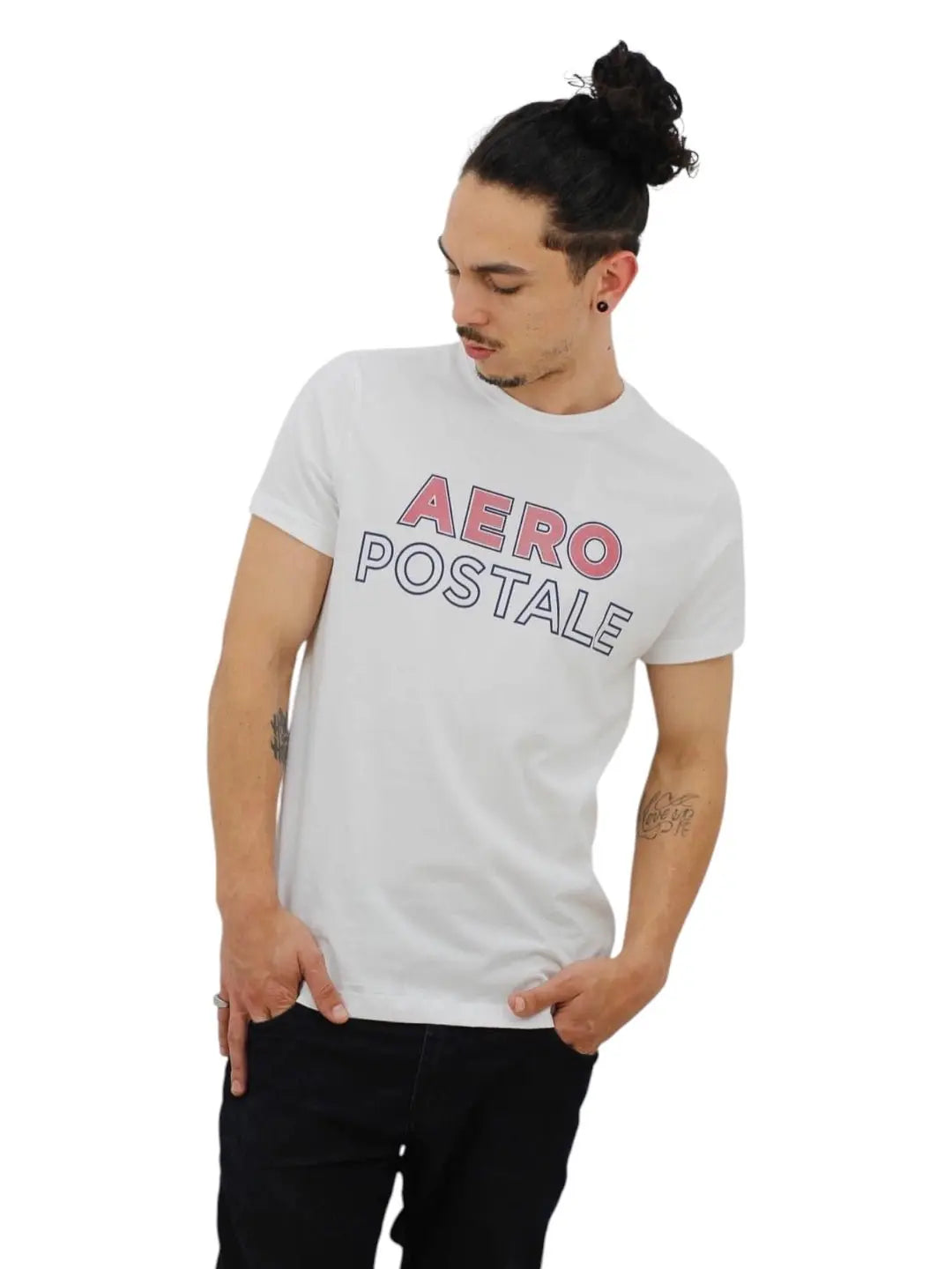 Camiseta Aeropostale Masculina - Branca - Ale Imports