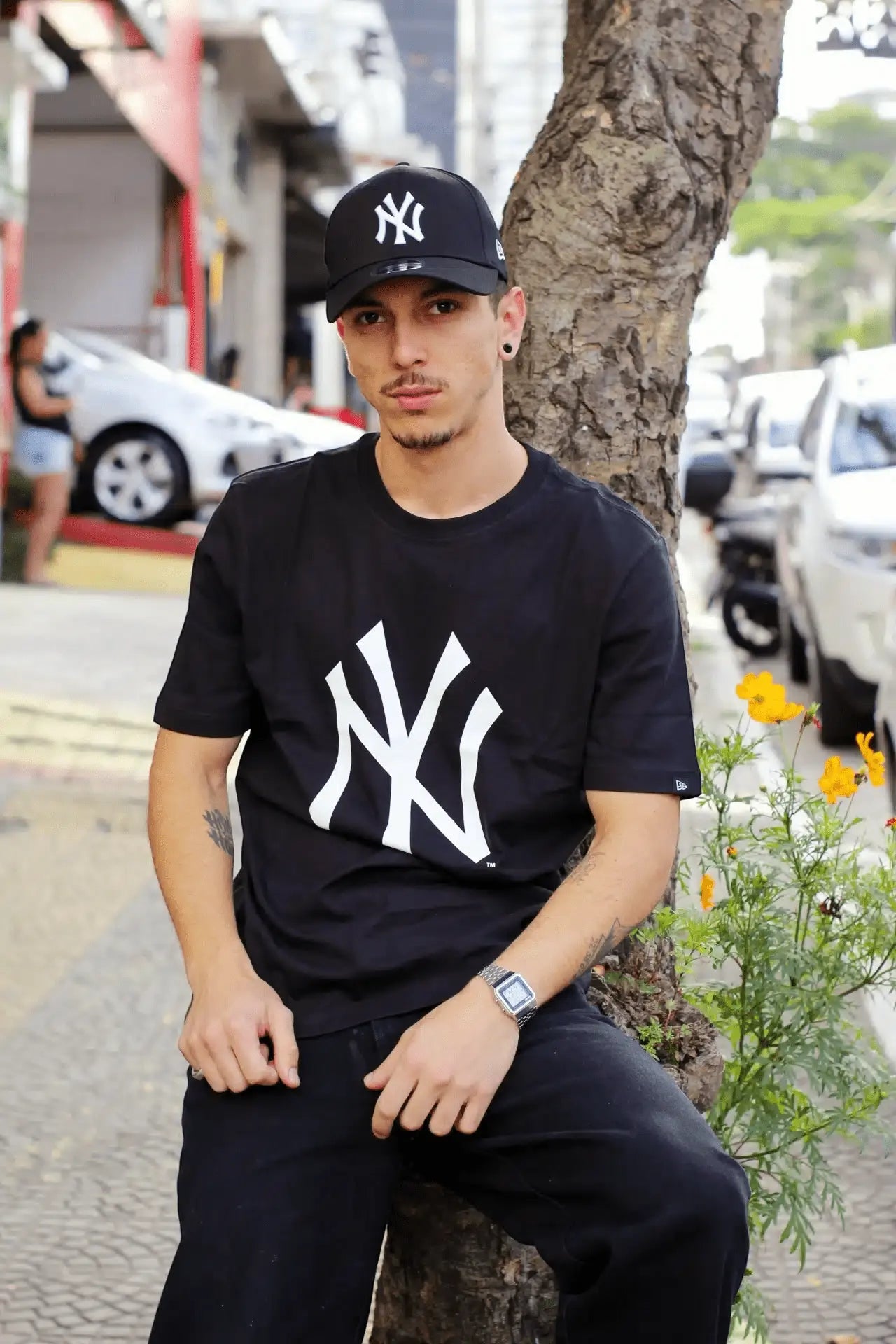 Camiseta New era Masculina, MLB New York Yankees - Preta - Ale Imports