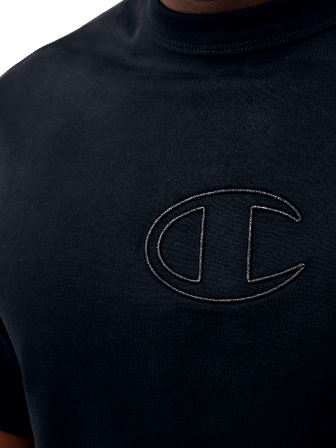 Camiseta Champion Masculina Life C Logo 3D Bordado — Preto
