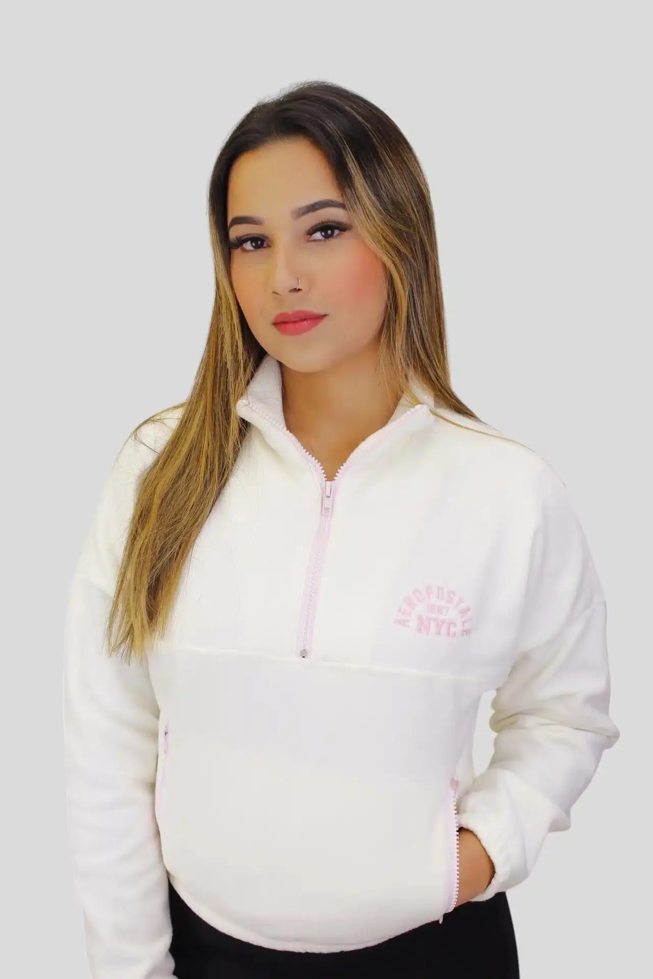 Jaqueta aeropostale feminina, pelúcia - Ale Imports