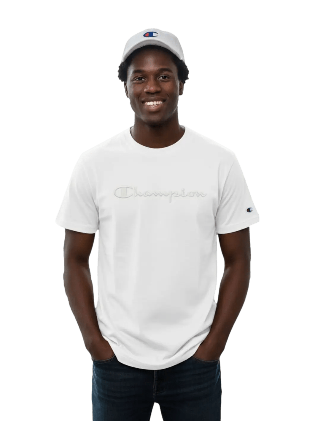 CAMISETA CHAMPION - BORDADA - BRANCA - Ale Imports