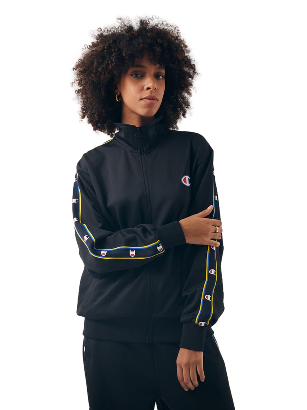 Conjunto Agasalho Feminino Champion Active C Tape - Preto- LTKF001B