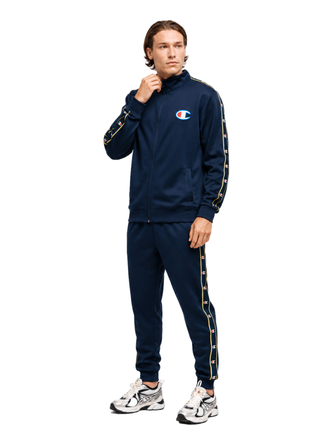 Conjunto Agasalho Masculino Champion Active C Tape — Azul