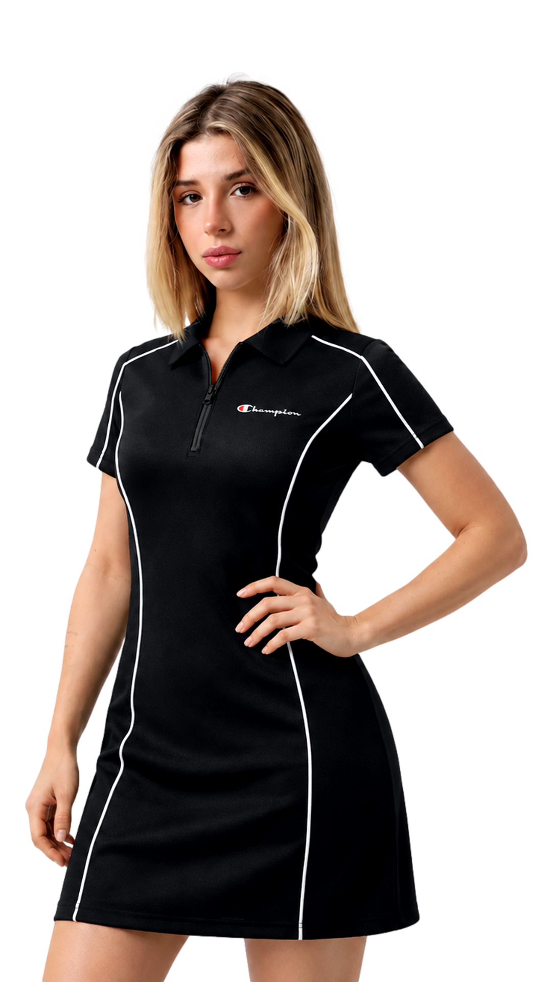 Vestido Champion Feminino Polo Mini Script