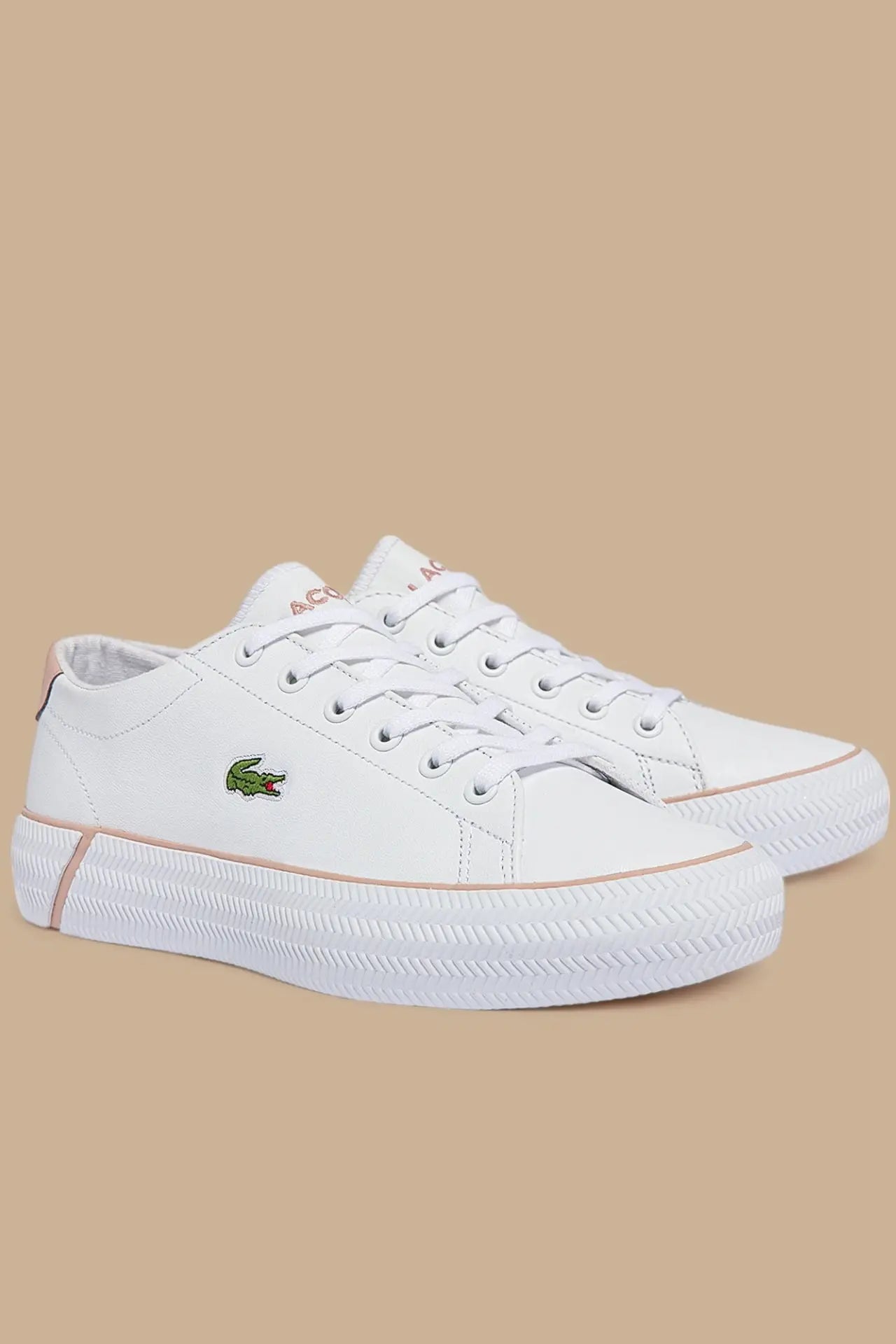 Tênis Lacoste Feminino Gripshot - Branco e Rosa - Ale Imports