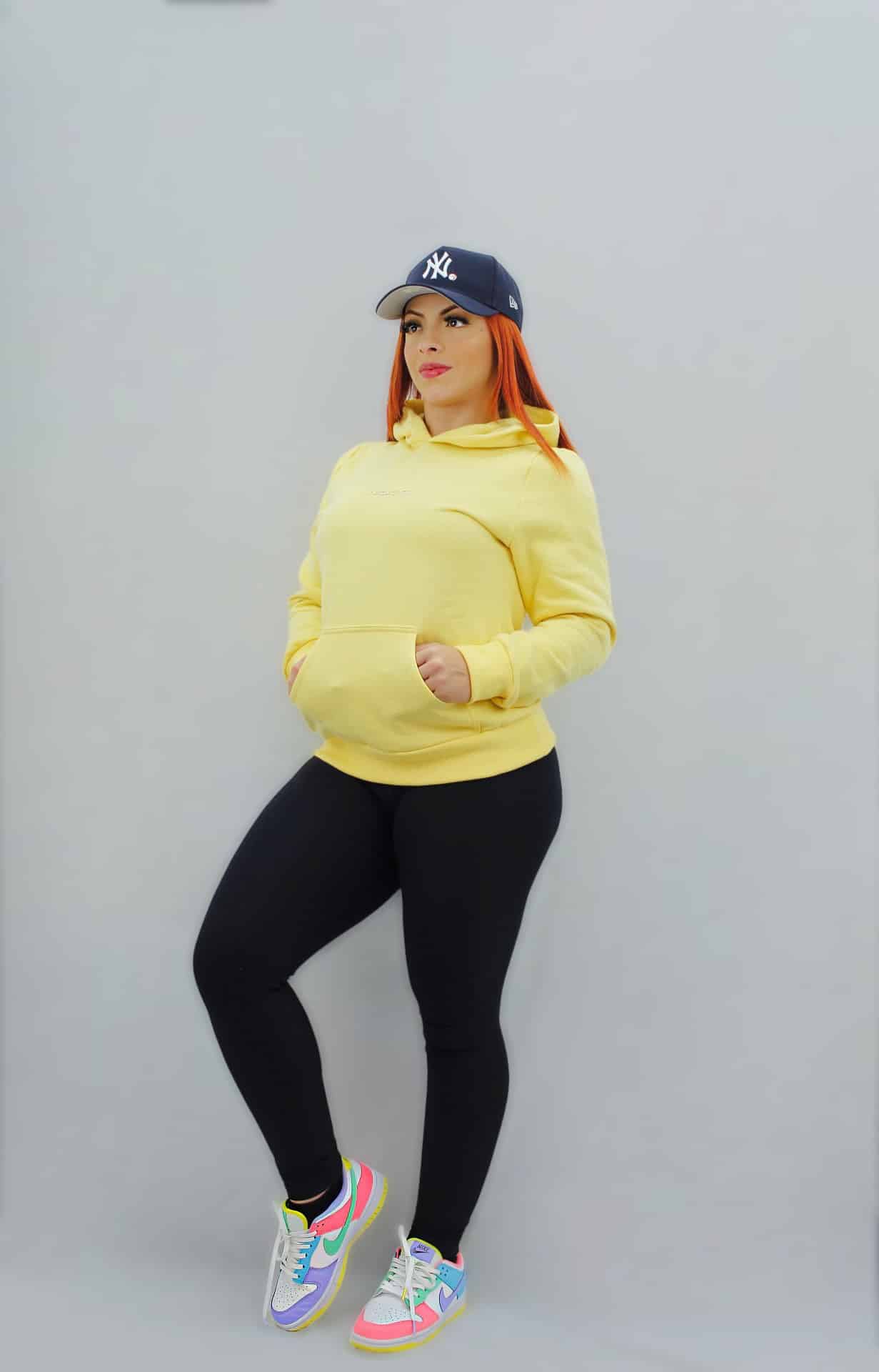 Moletom Feminino Canguru Tricats - Amarelo - Ale Imports