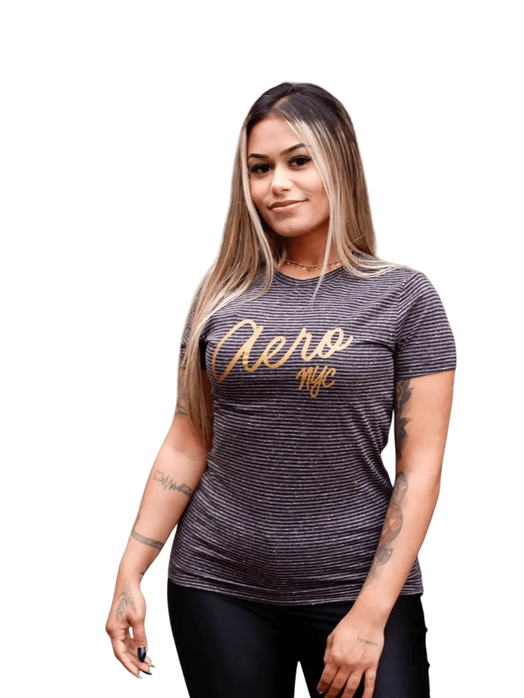 Camiseta Feminina Aeropostale - cinza Escuro - Ale Imports