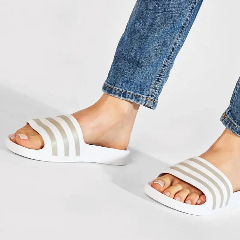 Chinelo Adidas Slide - Feminino - Branco - Ale Imports