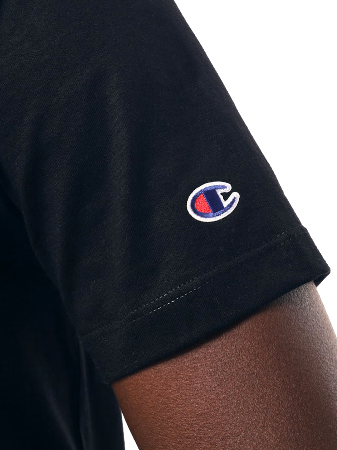 Camiseta Champion Masculina Life C Logo 3D Bordado — Preto