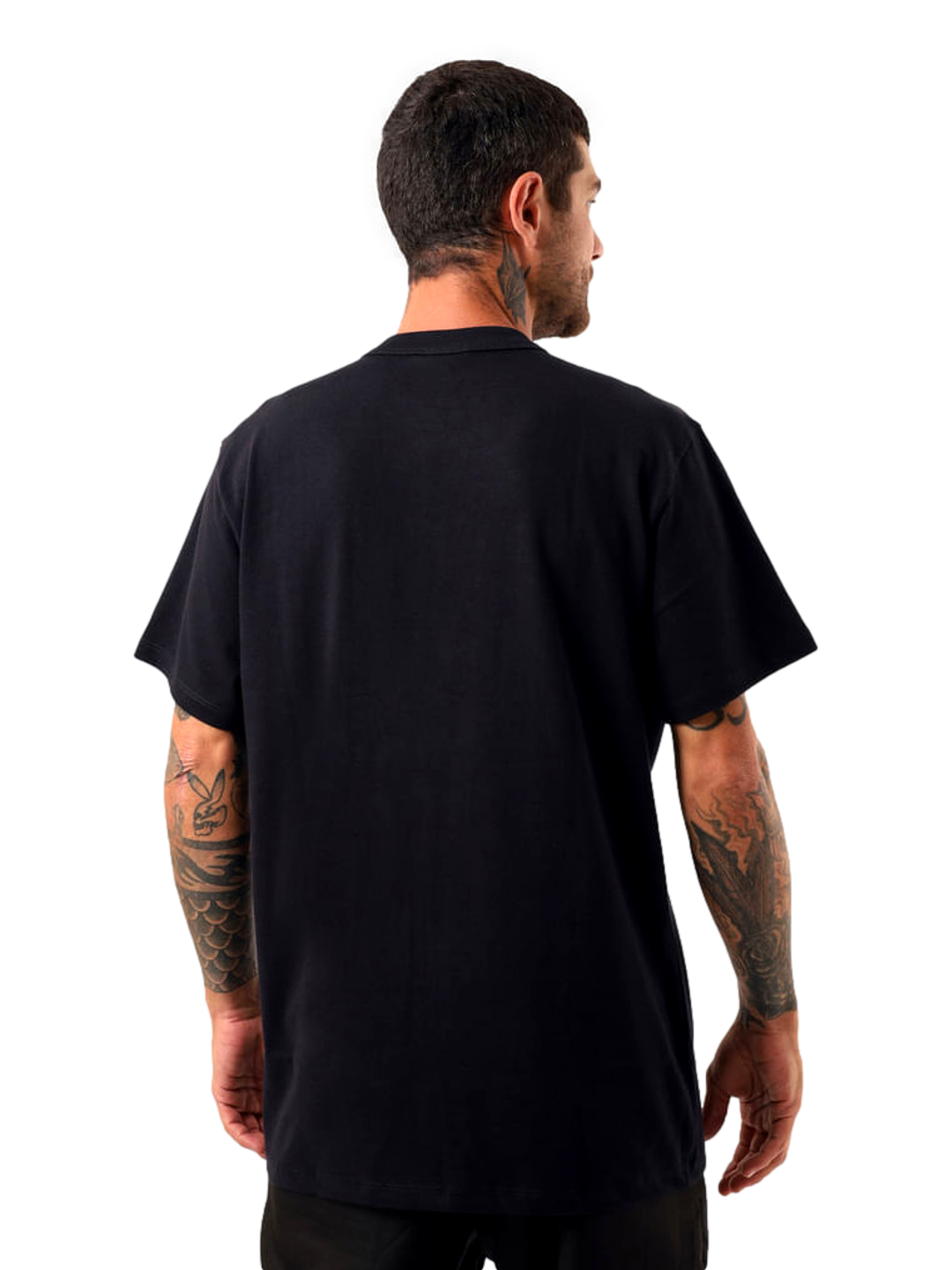 Camiseta Champion Masculina Life Script Logo Emb - Preta