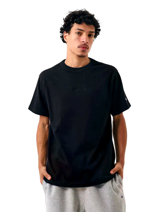 Camiseta Champion Masculina Life Heritage Mini Script - Preta