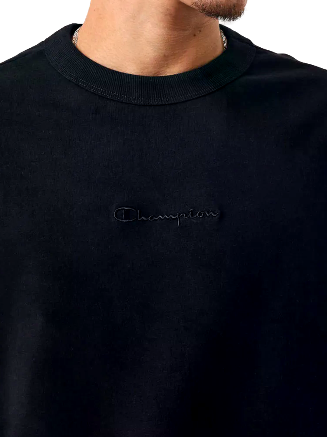 Camiseta Champion Masculina Life Heritage Mini Script - Preta