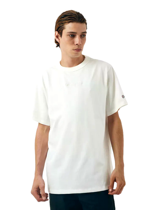 Camiseta Champion Masculina Life Heritage Mini Script - Branca
