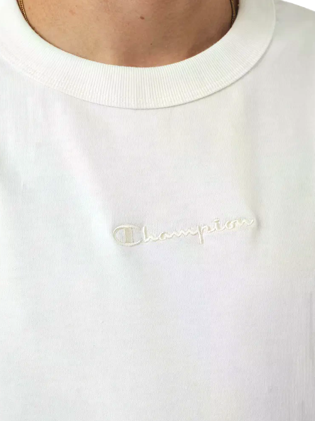 Camiseta Champion Masculina Life Heritage Mini Script - Branca
