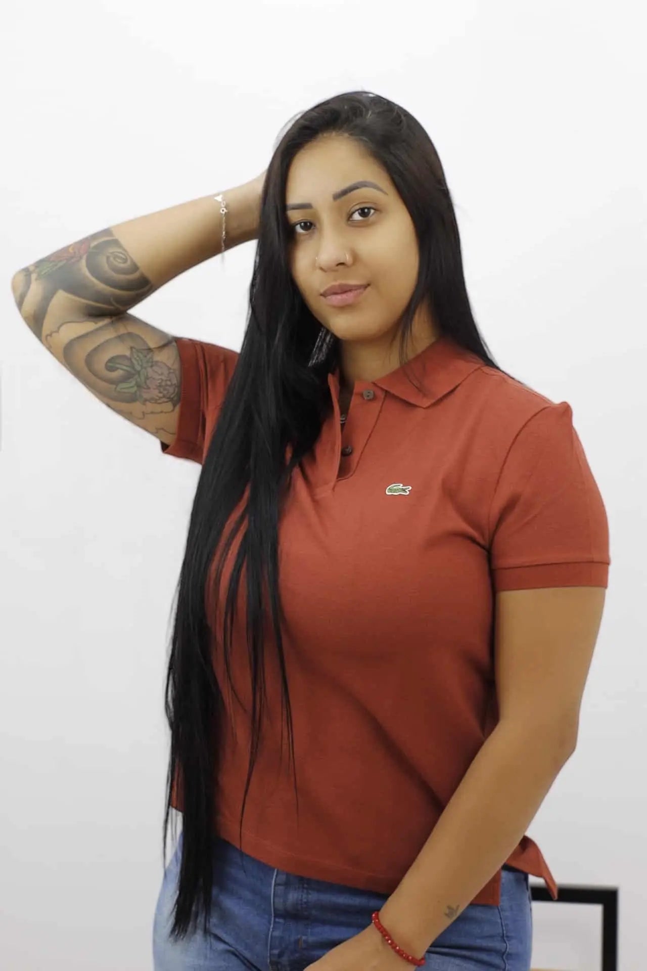 Polo Lacoste Feminina - Terracota - Ale Imports