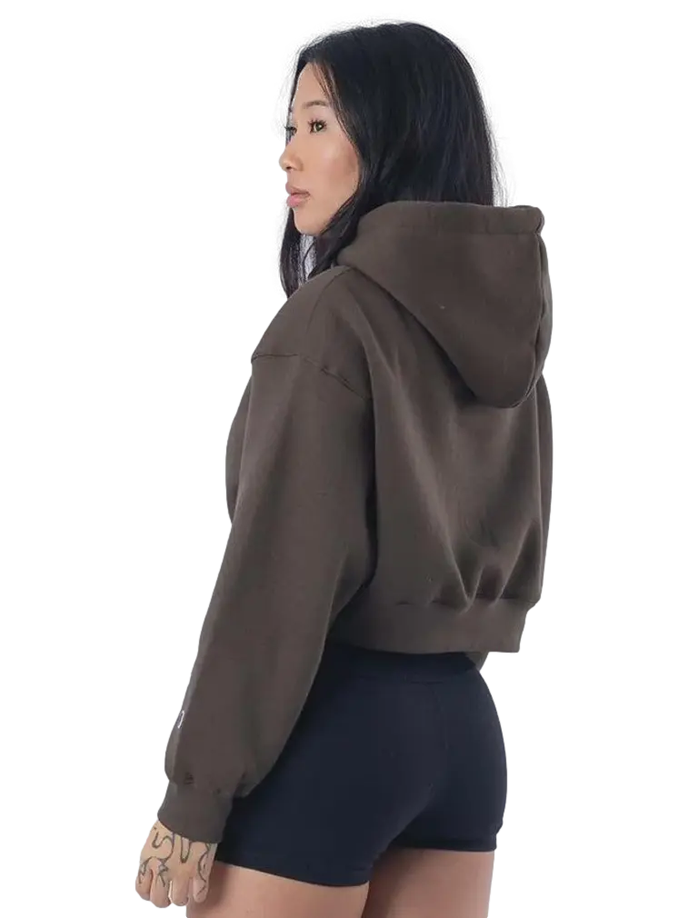 Moletom Cropped Champion Feminino- MARRON Champion