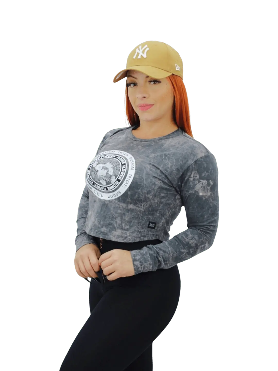 Manga Longa Cropped Feminina Tricats - Cinza - Ale Imports