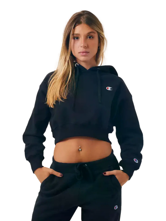 Moletom Cropped Champion Feminino Preto Champion