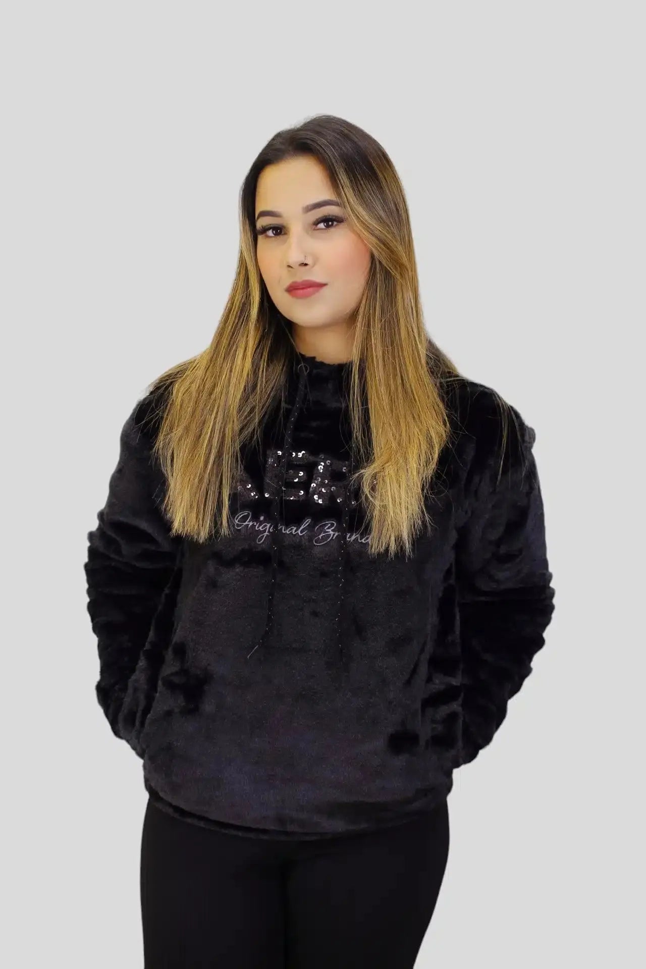 Moletom aeropostale feminino, de pelúcia - Ale Imports