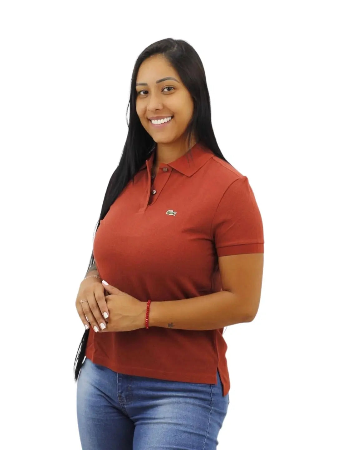 Polo Lacoste Feminina - Terracota - Ale Imports