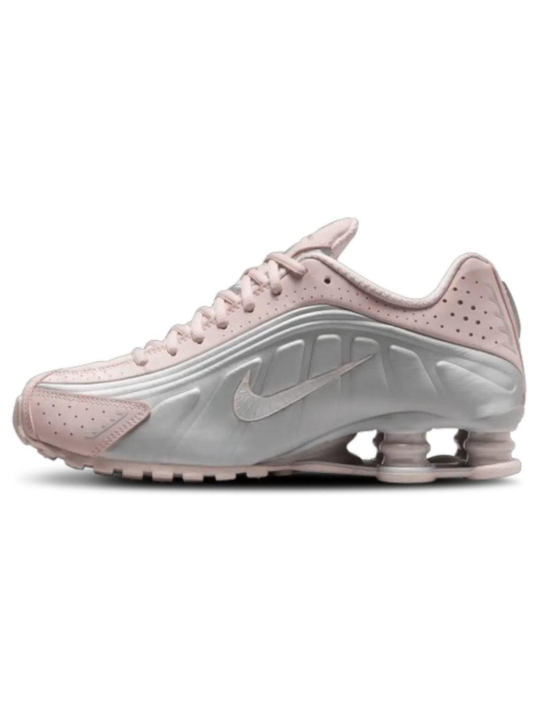 Detalhes do Nike Shox R4 Feminino com acabamento prata e design moderno.

Com o Tênis Nike Shox R4 Feminino Rosa e Prata, cada passo é mais leve, estável e cheio de estilo.

