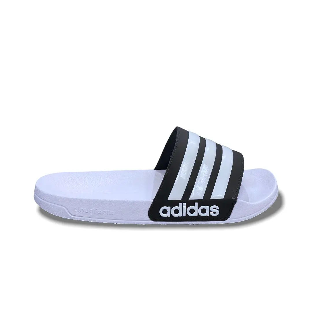 Chinelo Adidas Adilete Shower Preto e Branco Masculino Branco - Ale Imports