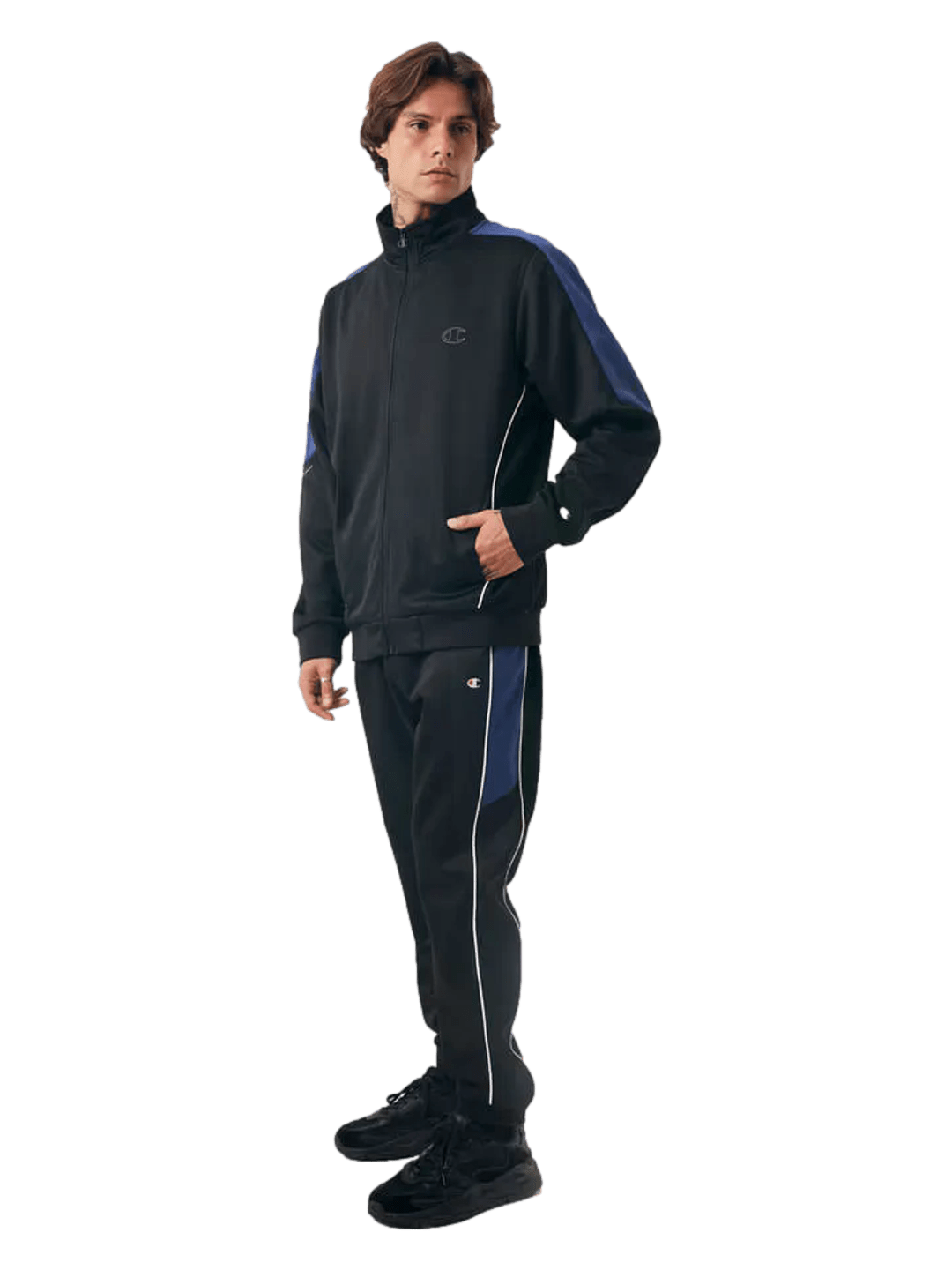 Agasalho Conjunto Masculino Tracksuit Champion Active Two Tone - Preto LTK001B - Ale Imports