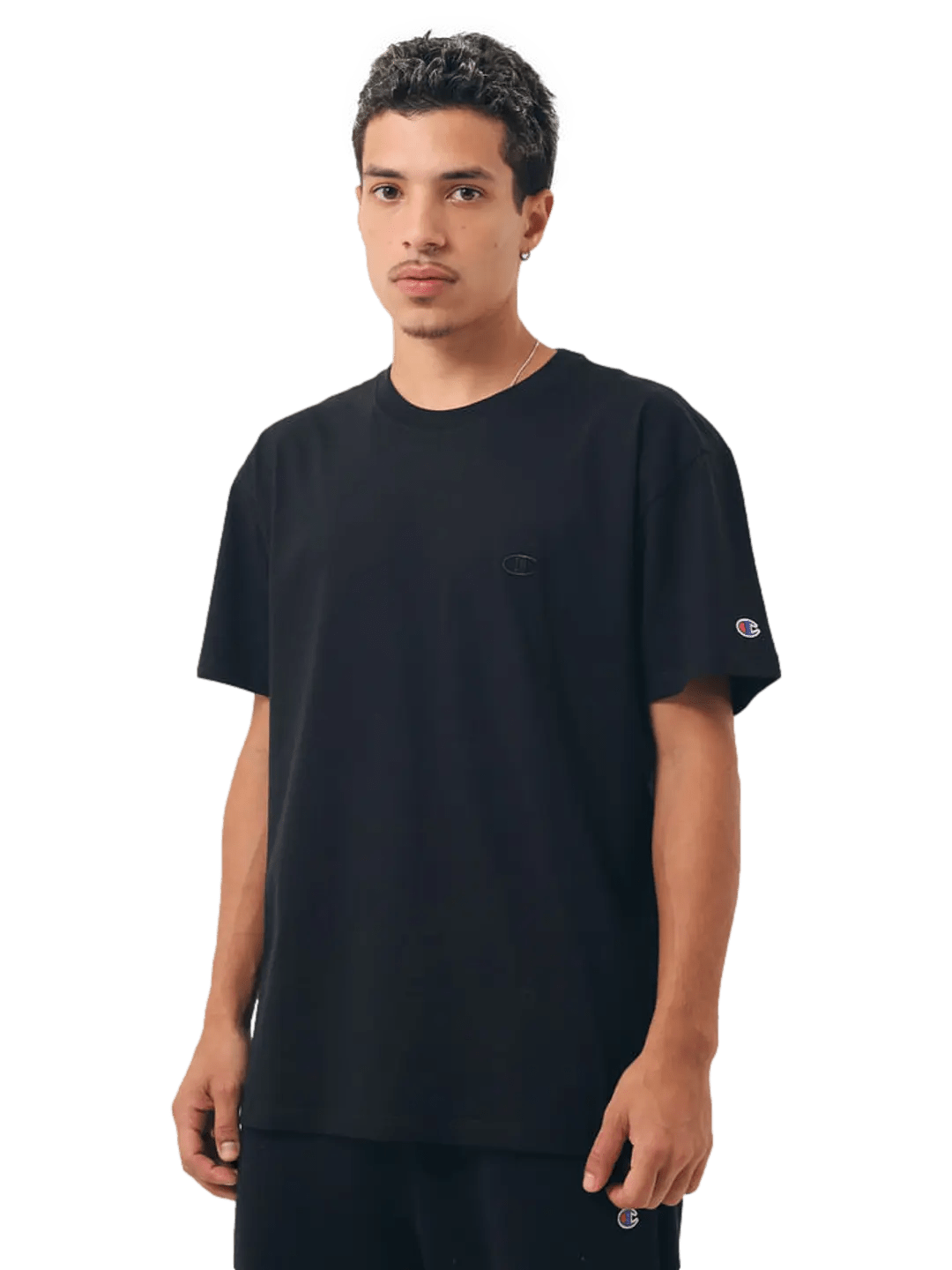 Camiseta Champion Athletic Logo C Bordado Masculina - Preta - Ale Imports