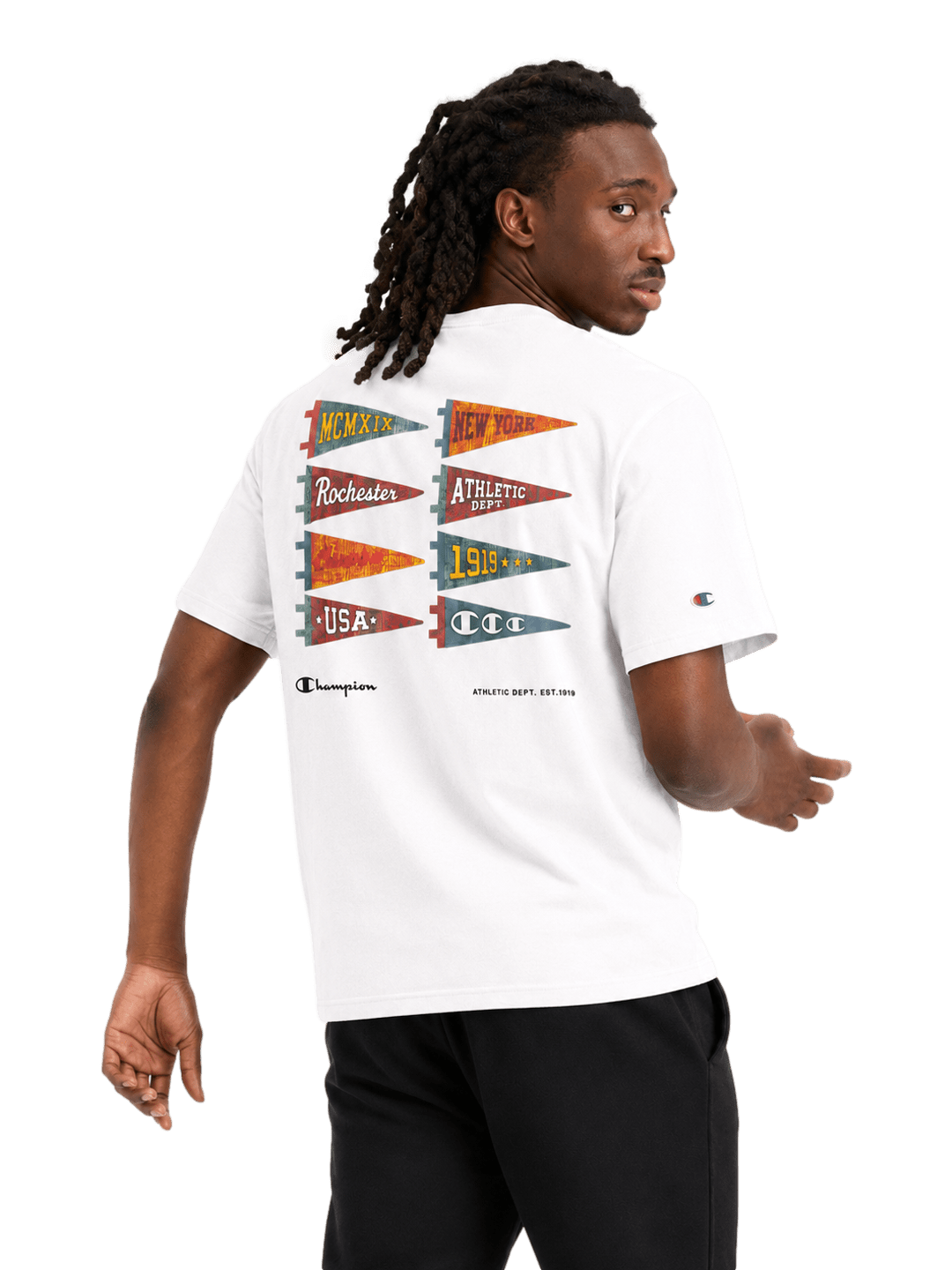 Camiseta Champion Athletic Mc Retro Flg - Branca - Ale Imports