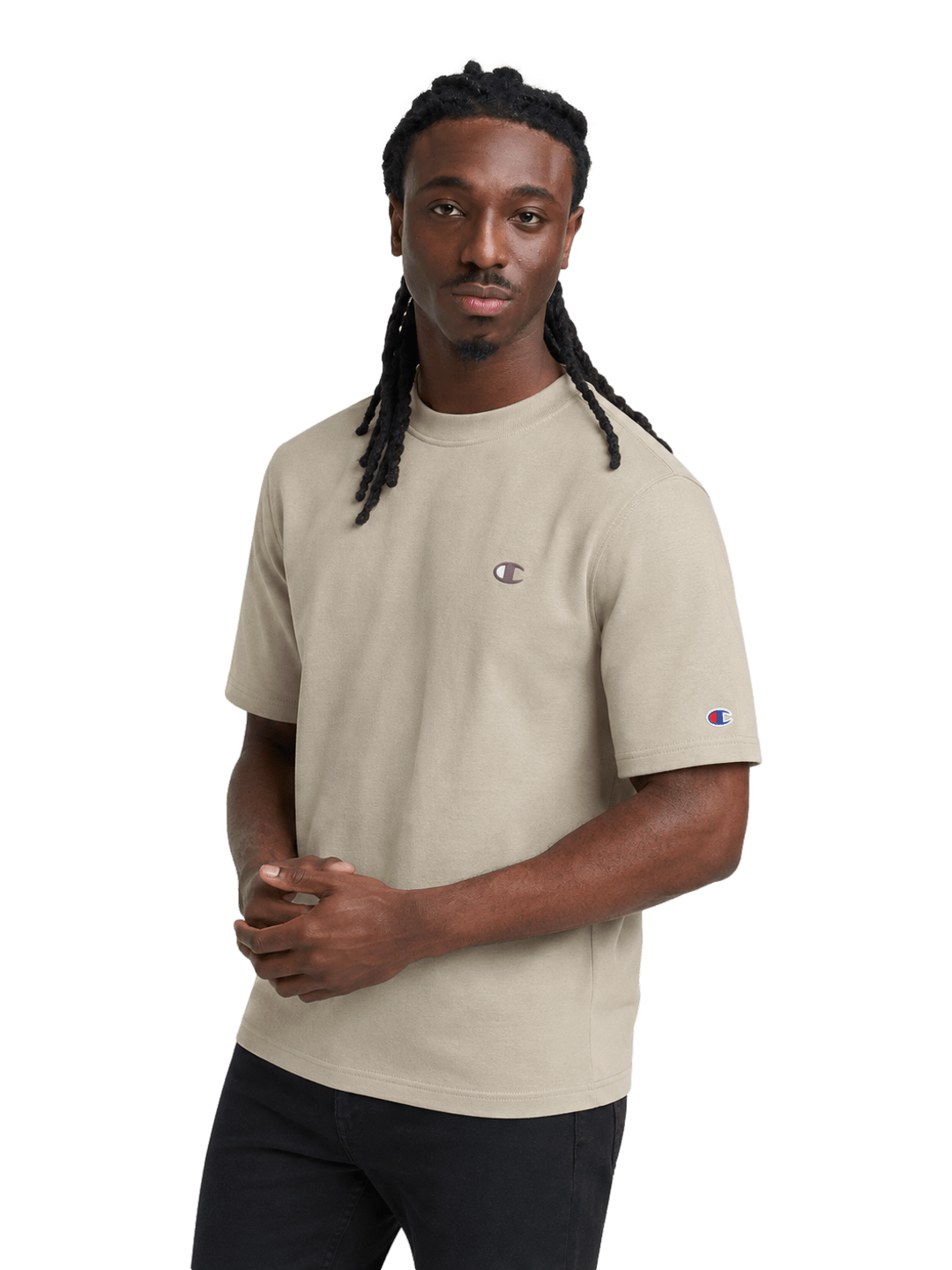 Camiseta Champion Essential Athletic Mc Bege Masculina - Ale Imports