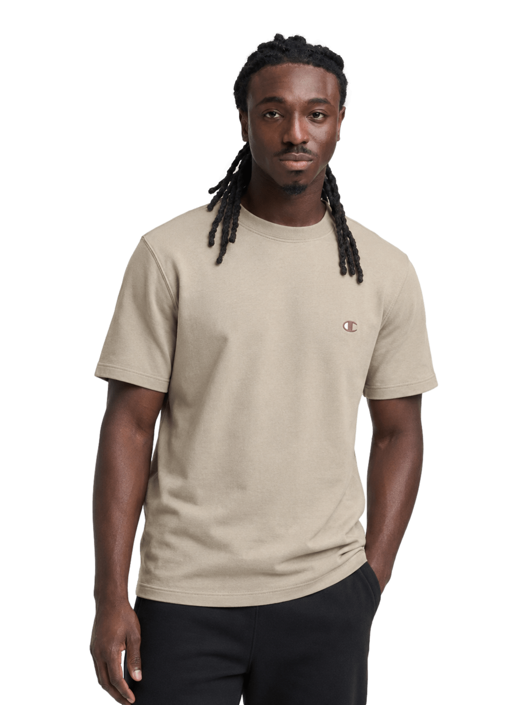 Camiseta Champion Essential Athletic Mc Bege Masculina - Ale Imports