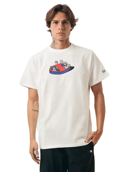 Camiseta Champion Masculina Life C Flowers - Branca - Ale Imports