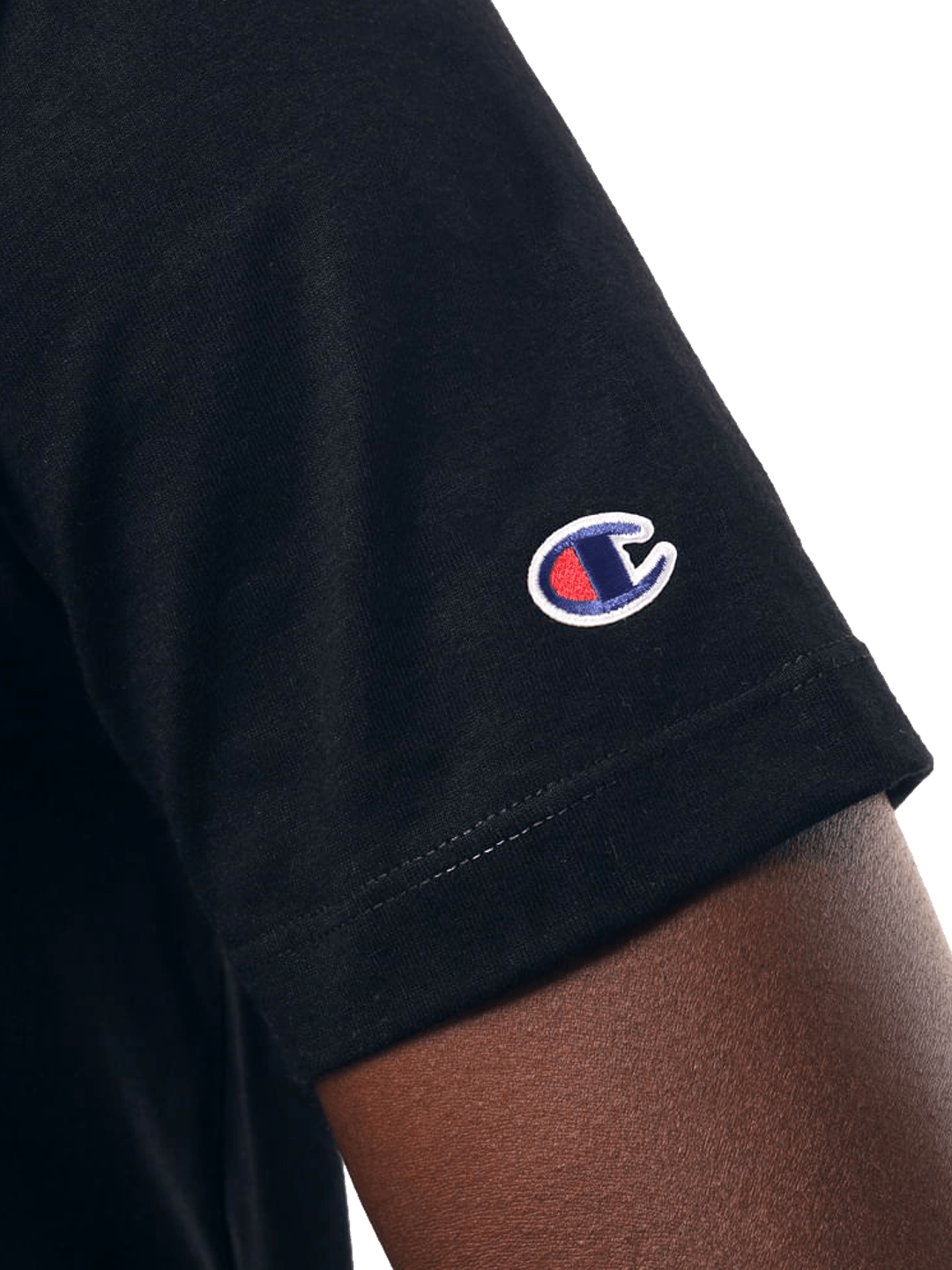 Camiseta Champion Masculina Life C Logo 3D Bordado — Preto - Ale Imports