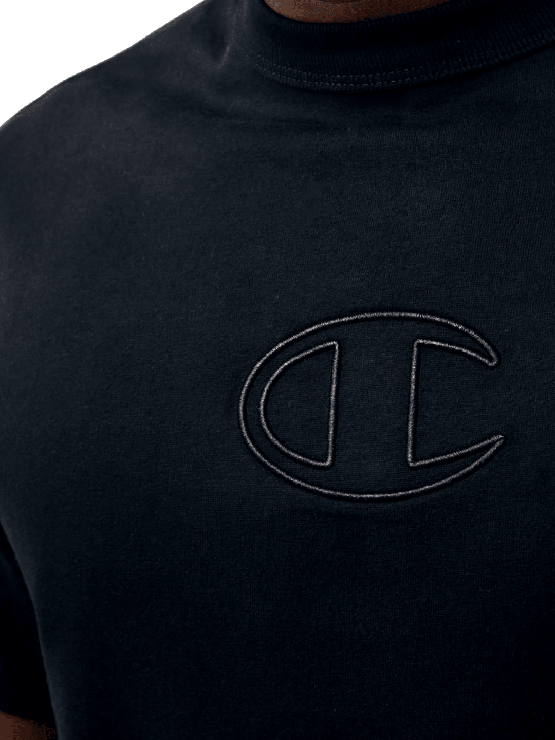 Camiseta Champion Masculina Life C Logo 3D Bordado — Preto - Ale Imports