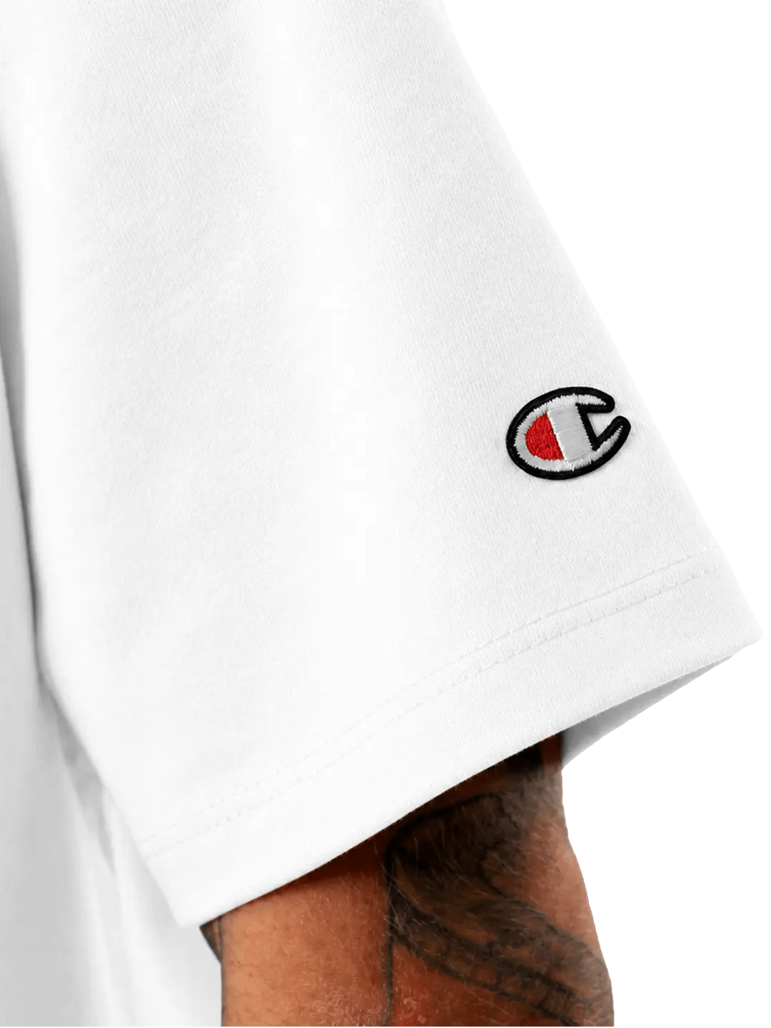 Camiseta Champion Masculina Life Script Logo Emb - Branca - Ale Imports