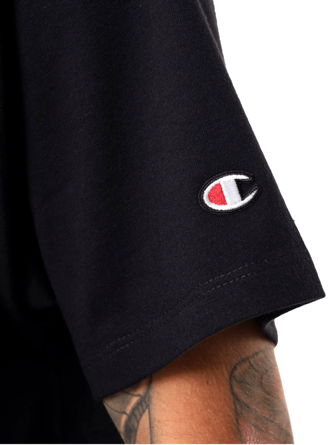 Camiseta Champion Masculina Life Script Logo Emb - Preta - Ale Imports