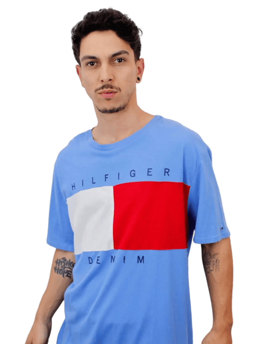 Camiseta tommy hilfiger - azul - Ale Imports