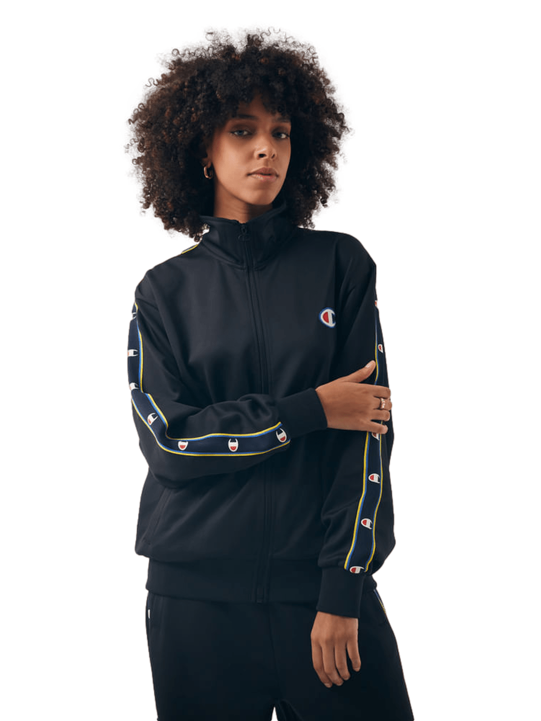 Conjunto Agasalho Feminino Champion Active C Tape - Preto- LTKF001B - Ale Imports