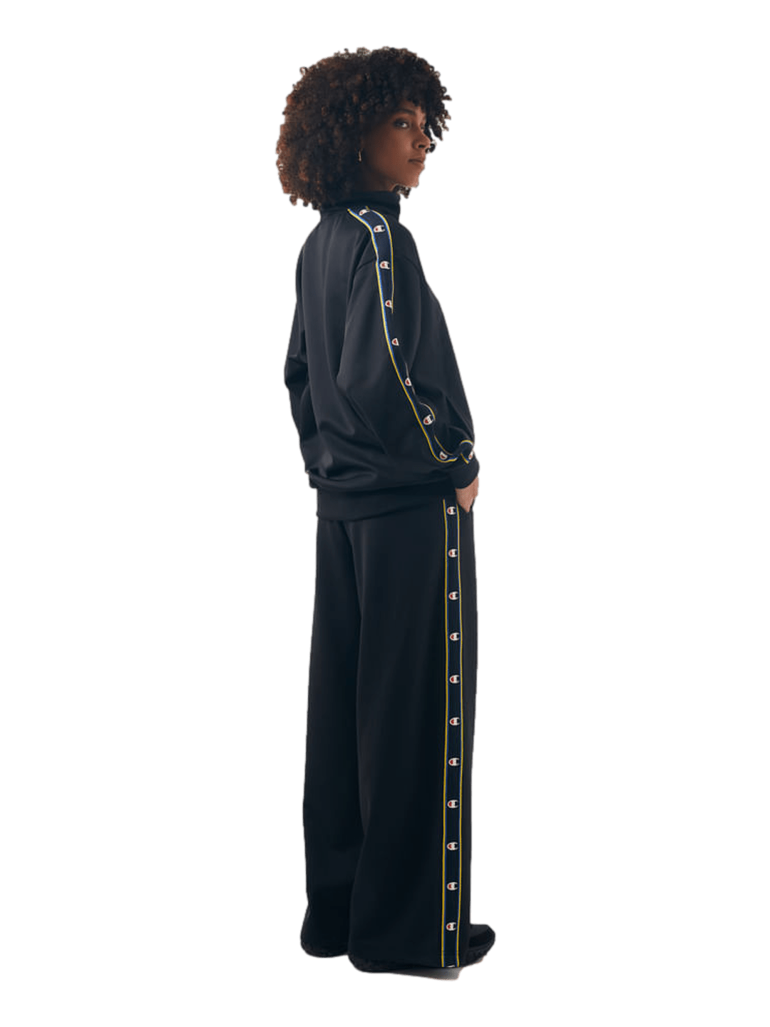Conjunto Agasalho Feminino Champion Active C Tape - Preto- LTKF001B - Ale Imports