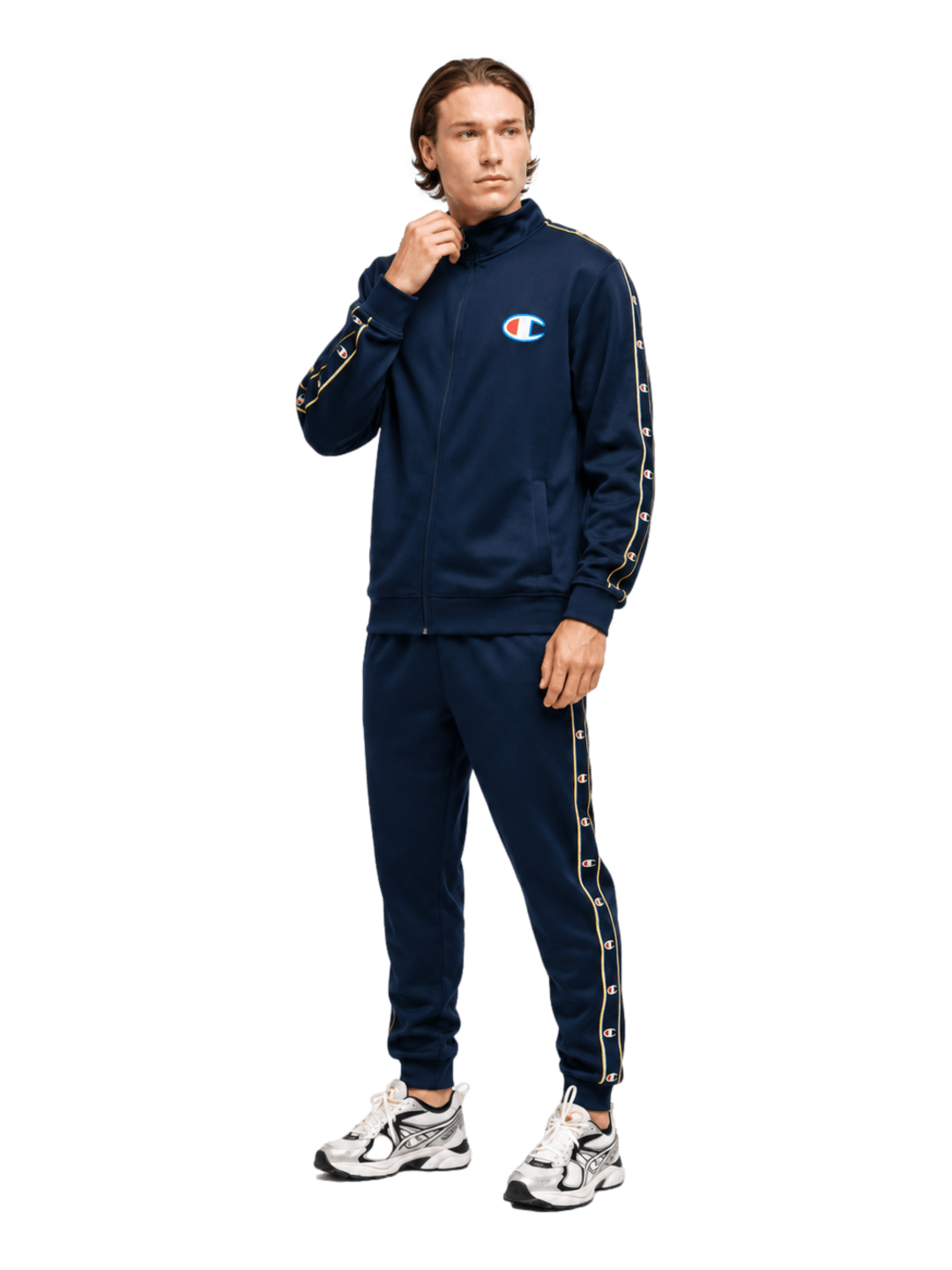 Conjunto Agasalho Masculino Champion Active C Tape — Azul - Ale Imports