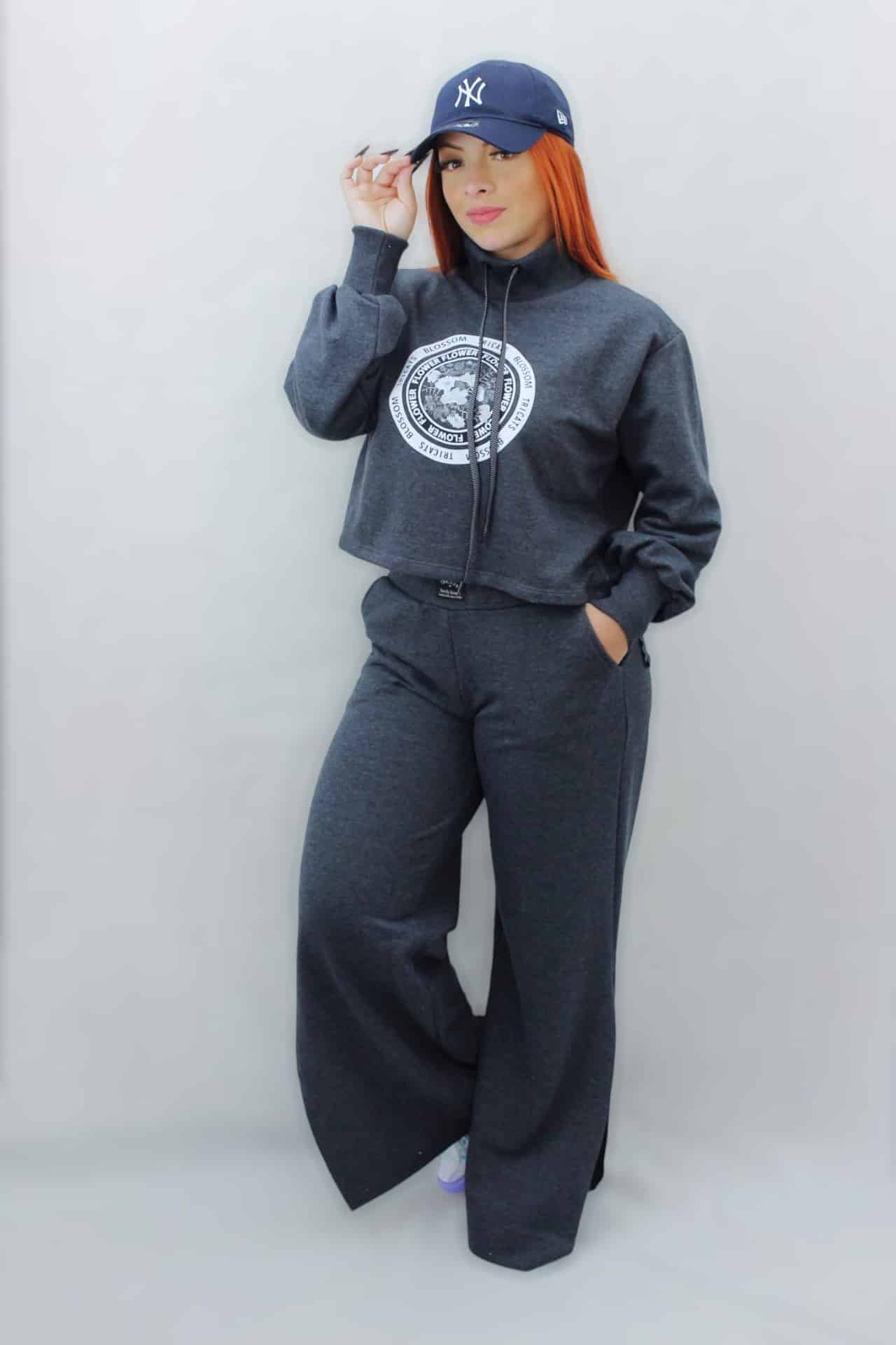 Conjunto Moletom Tricats feminino - Ale Imports