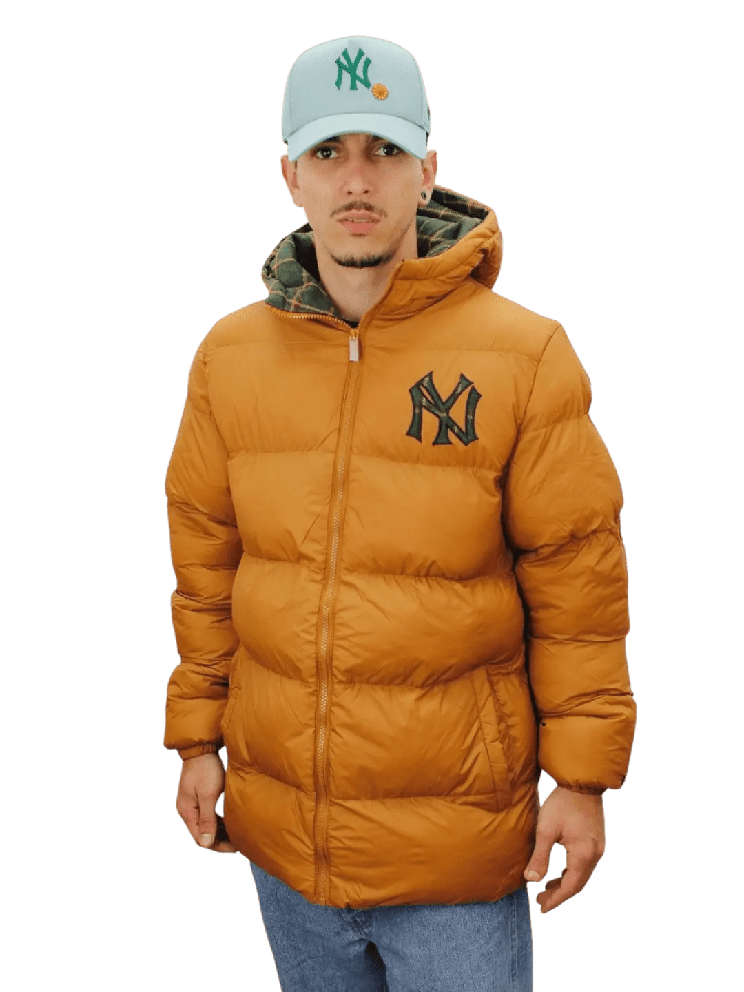 Jaqueta Masculina Puffer New era Bobo jaco - Marron - Ale Imports