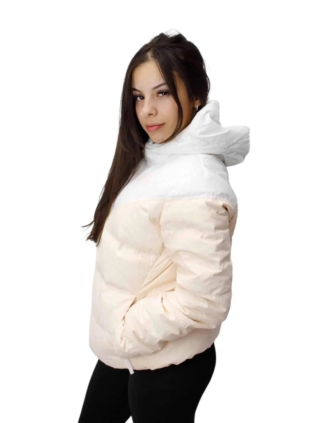 Jaqueta Nike Feminina Dupla face - Bobojaco - Bege - Ale Imports