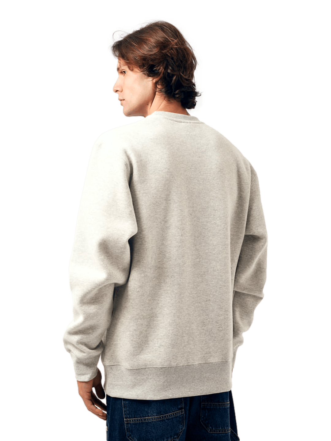 Moletom Careca Champion Masculino C Logo Bordado — Cinza-GF371B - Ale Imports