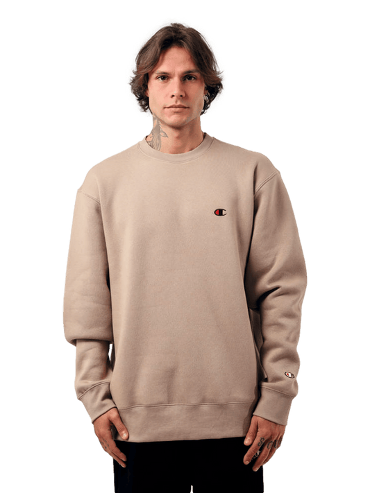 Moletom Careca Champion Masculino C Logo Bordado — Khaki-GF371B - Ale Imports