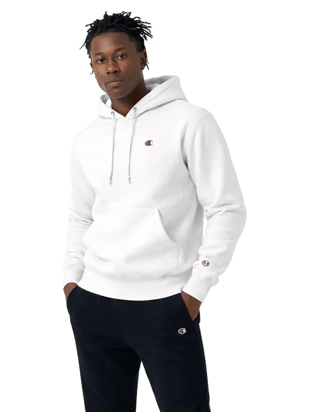 Moletom Champion Masculino Reverse Weave C Embroidery - Branco - Ale Imports