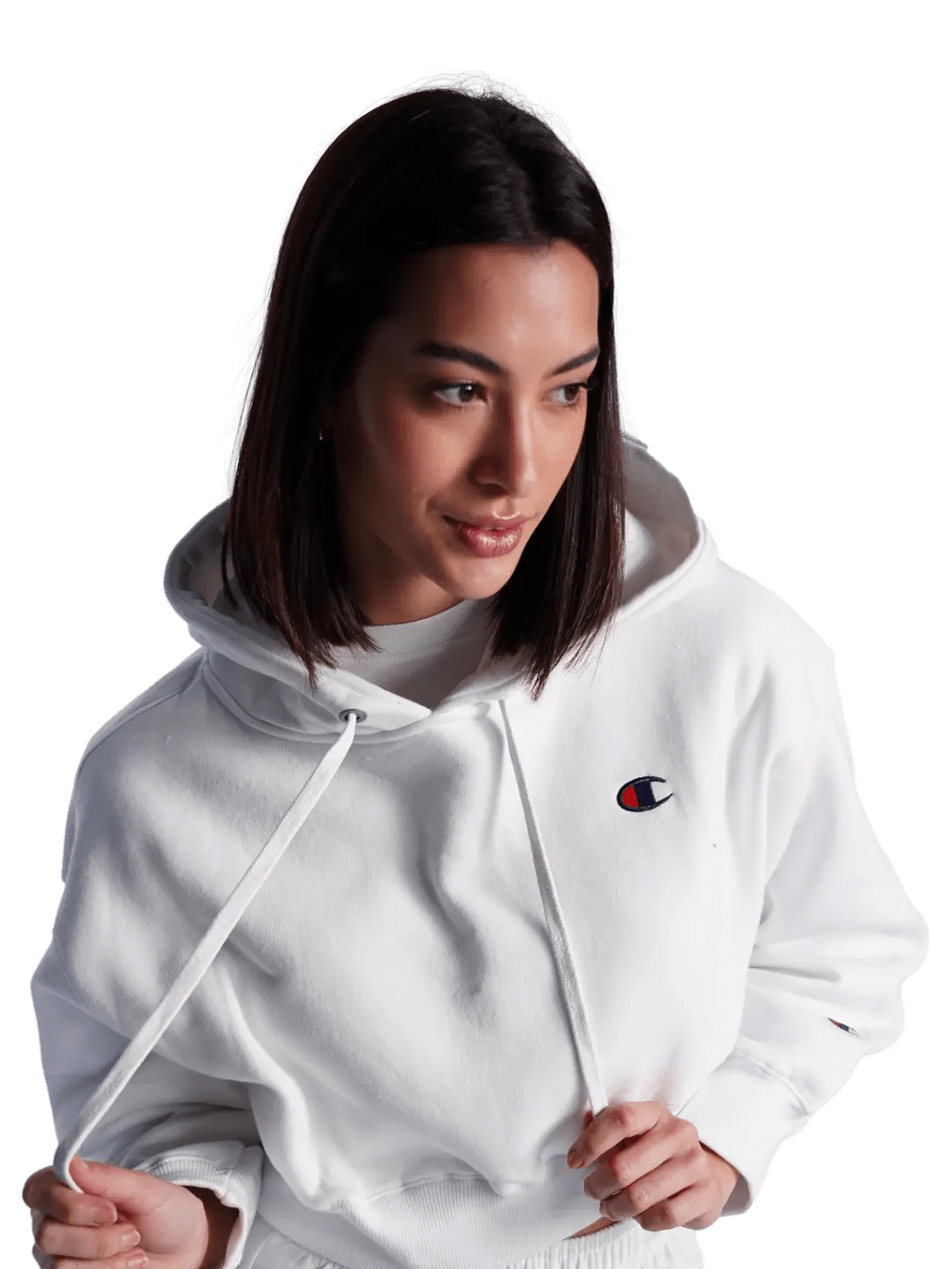Moletom Cropped Champion Feminino - Branco - Ale Imports