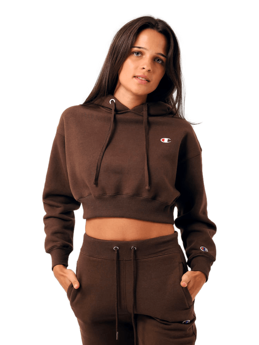 Moletom Cropped Champion Feminino- Marrom - Ale Imports