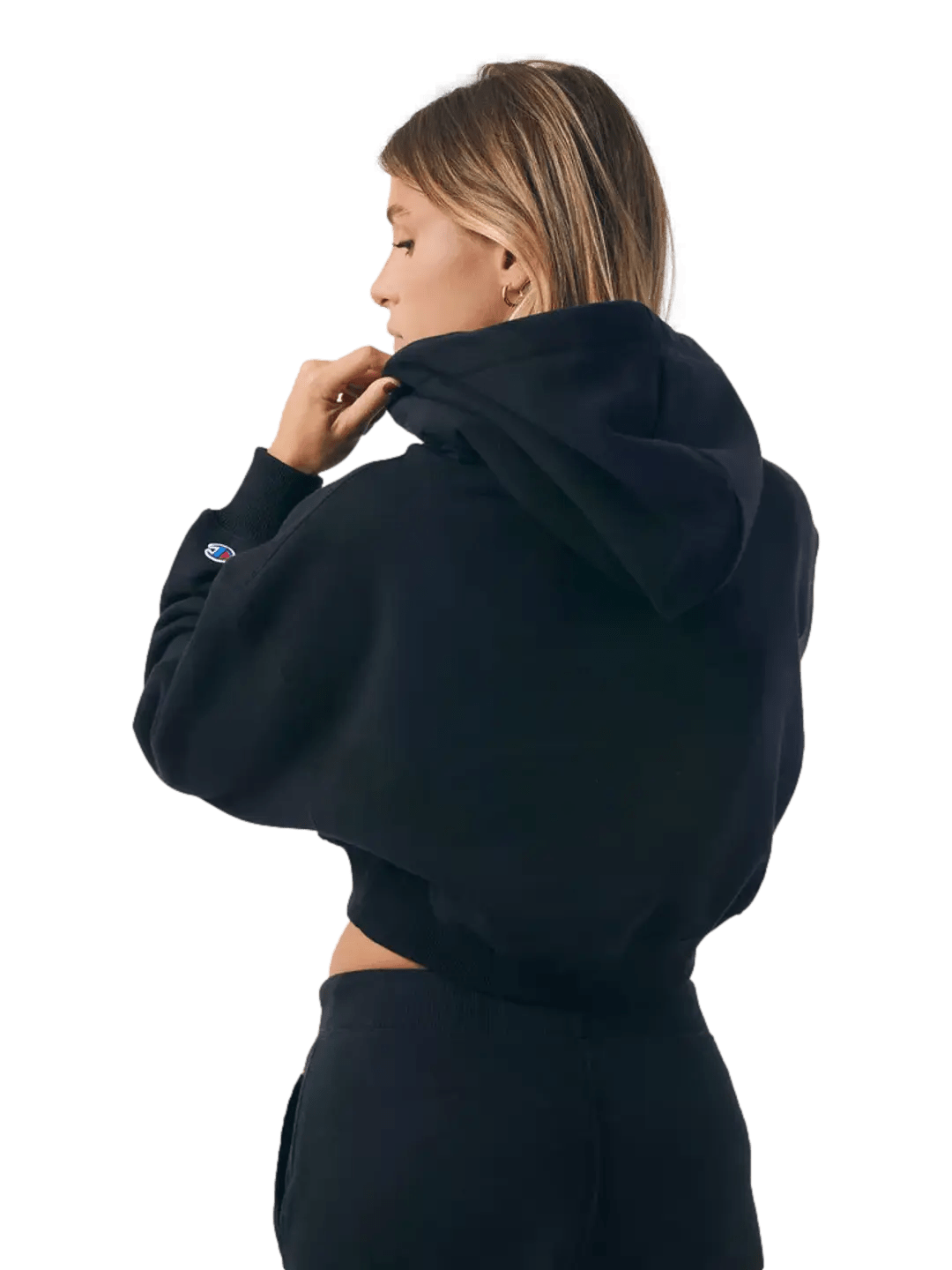 Moletom Cropped Champion Feminino Preto - Ale Imports