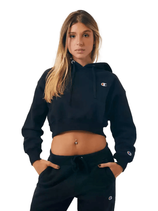 Moletom Cropped Champion Feminino Preto - Ale Imports